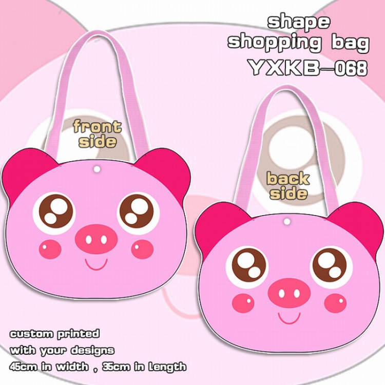 Pig Super cute Shaped Satchel Canvas Shopping Bag 33X43CM YXKB068