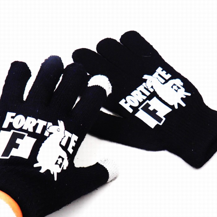 Fortnite Mud Horse Black printed full finger gloves capacitive touch gloves -03