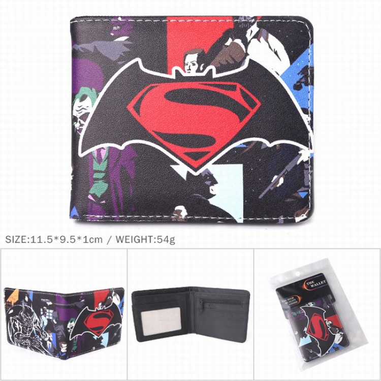 Superman Full color Twill two-fold short wallet Purse