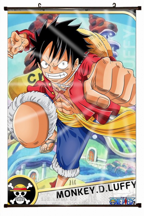 One Piece Plastic pole cloth painting Wall Scroll 60X90CM preorder 3 days H-4 NO FILLING