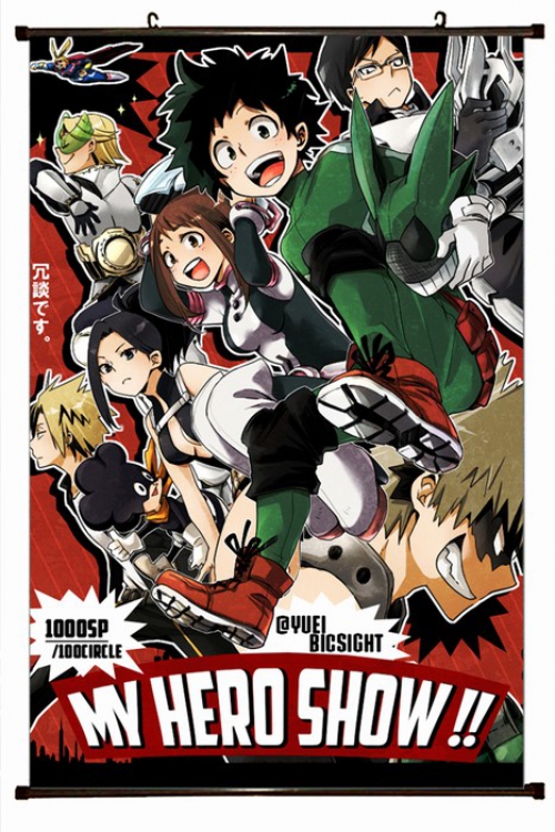 My Hero Academia Plastic pole cloth painting Wall Scroll 60X90CM preorder 3 days W9-9 NO FILLING