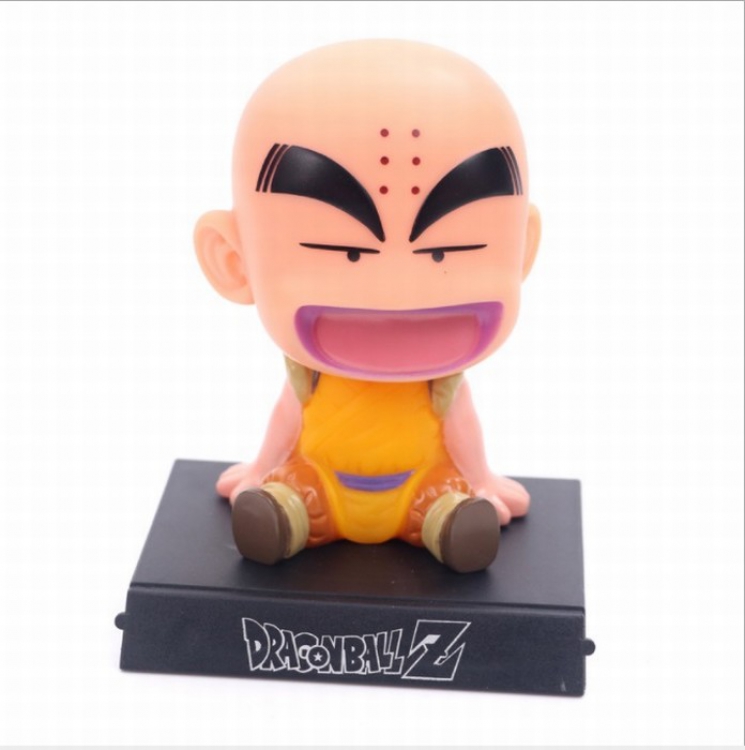 Dragon Ball Kulilin Shake head Boxed Figure Decoration 12CM 0.15KG Mobile phone holder