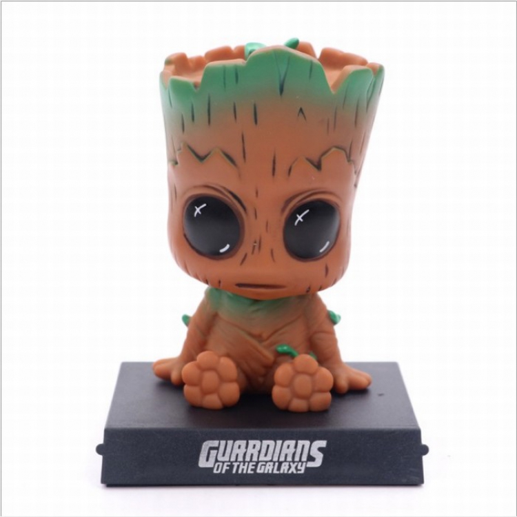 Guardians of the Galaxy Groot Shake head Boxed Figure Decoration 12CM 0.15KG Mobile phone holder