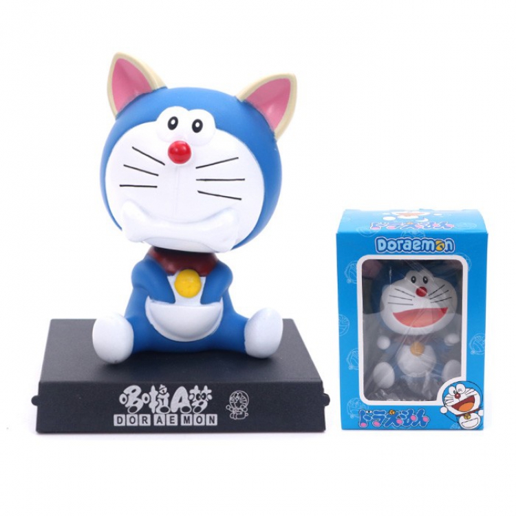 Doraemon Shake head Boxed Figure Decoration 12CM 0.15KG Mobile phone holder Style J