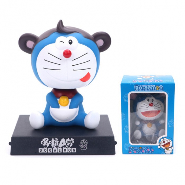 Doraemon Shake head Boxed Figure Decoration 12CM 0.15KG Mobile phone holder Style H