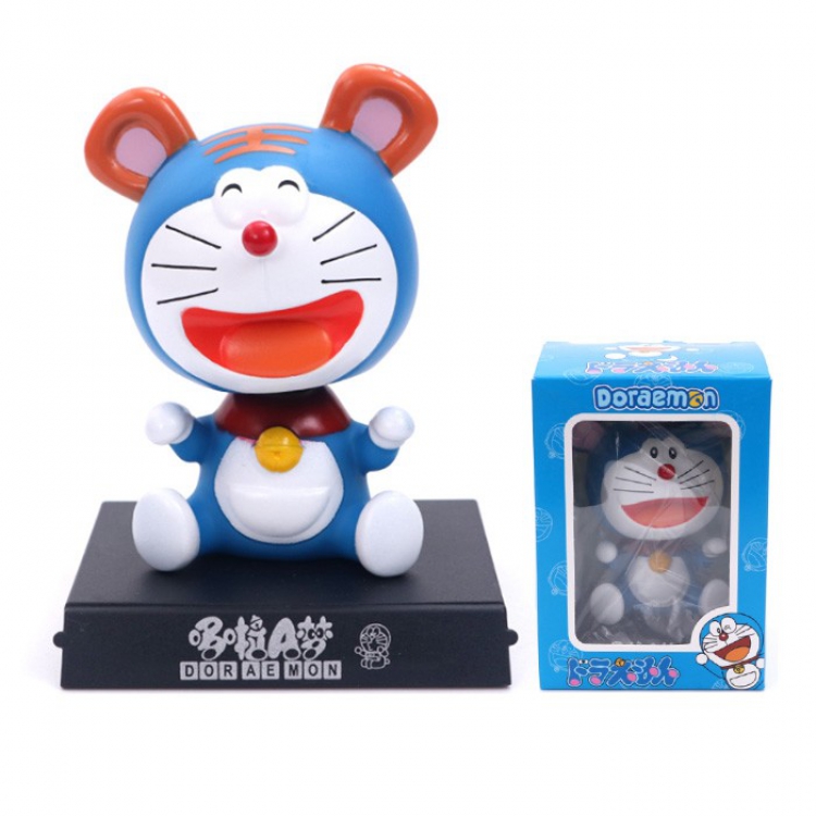 Doraemon Shake head Boxed Figure Decoration 12CM 0.15KG Mobile phone holder Style F