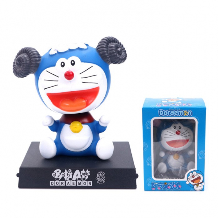 Doraemon Shake head Boxed Figure Decoration 12CM 0.15KG Mobile phone holder Style G