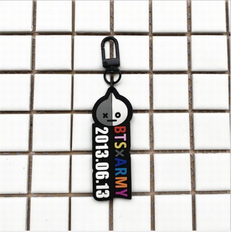 BTS zipper Pull head Book bag pendant keychain 3.5X7CM 11G price for 5 pcs Style G