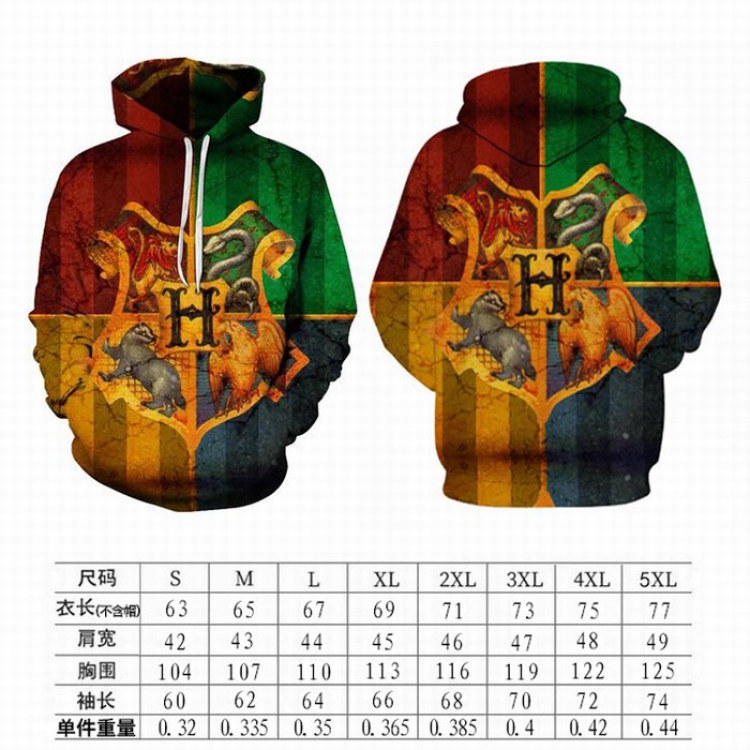 Harry Potter Strapless hat without zipper sweater Hoodie S-M-L-XL-XXL-3XL-4XL-5XL price for 2 pcs preorder 3 days Style 
