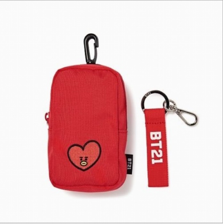 BTS BT21 Coin Purse Card Bag Waist Bag Pendant Bag 17X9CM price for 3 pcs preorder 3days Style D