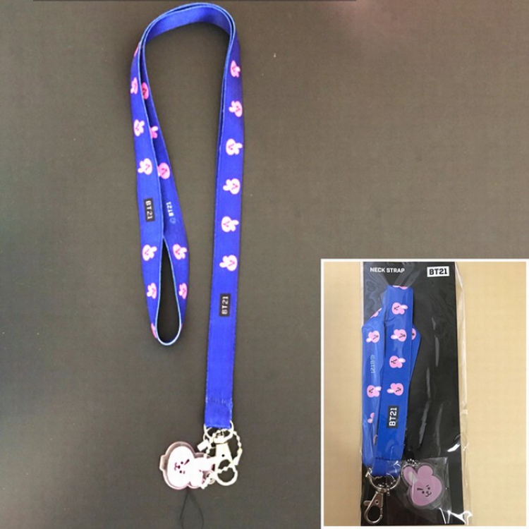 BTS BT21 Cartoon acrylic mobile phone lanyard 46CM price for 5 pcs preorder 3 days Style G