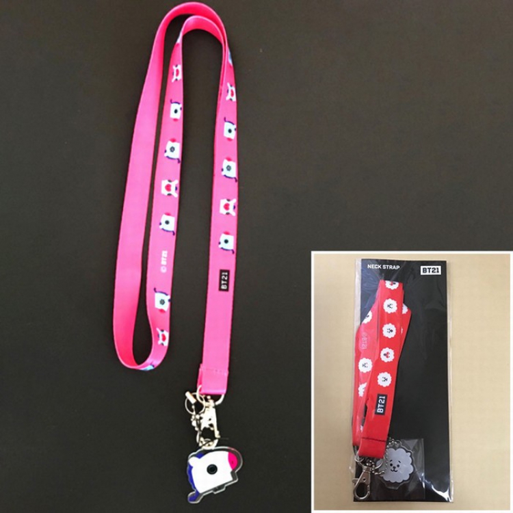 BTS BT21 Cartoon acrylic mobile phone lanyard 46CM price for 5 pcs preorder 3 days Style D