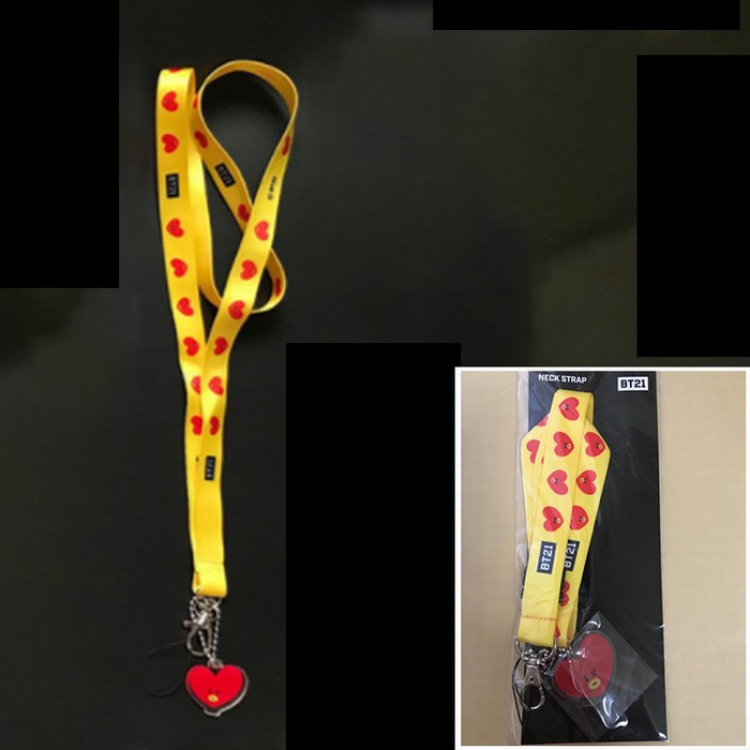 BTS BT21 Cartoon acrylic mobile phone lanyard 46CM price for 5 pcs preorder 3 days Style C