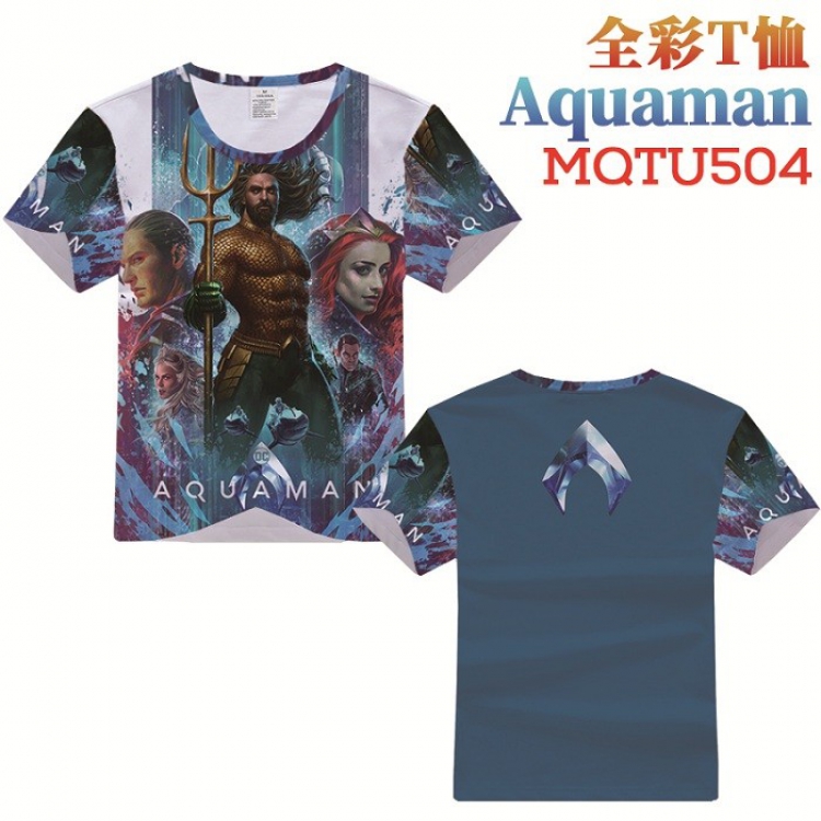 Aquaman Full Color Printing Short sleeve T-shirt S M L XL XXL XXXL MQTU504