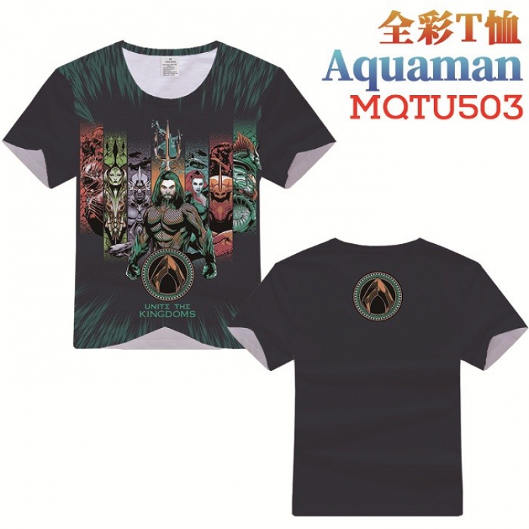 Aquaman Full Color Printing Short sleeve T-shirt S M L XL XXL XXXL MQTU503