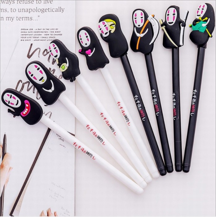 Spirited Away Frosted square black gel pen Imitation needle type 0.5MM A box of six price for 2 boxes preorder 3days