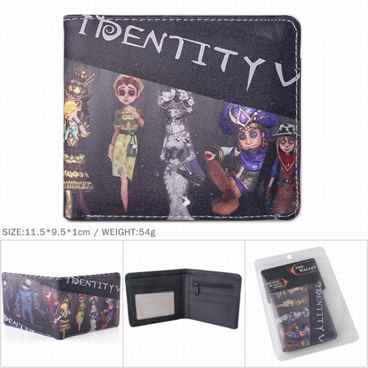 Identity V Full color Twill two-fold short wallet Purse 11.5X9.5X1CM 54G
