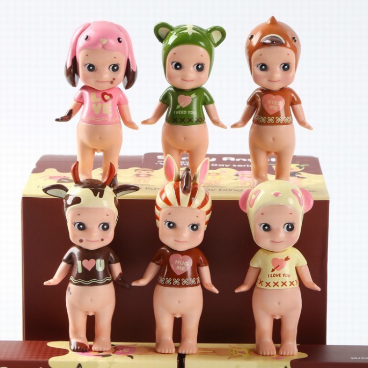 Sonny Angel BB doll A Valentine's Day series a set of 6 models Blind box independent packaging Figure Decoration 7-9CM