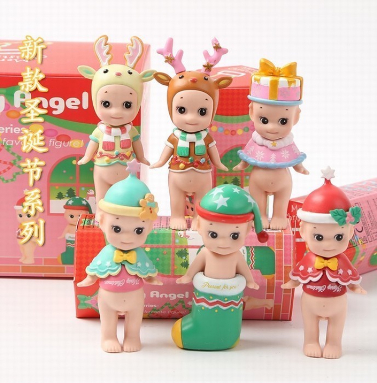 Sonny Angel BB doll Christmas series a set of 6 models Blind box independent packaging Figure Decoration 7-9CM