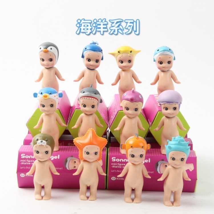 Sonny Angel BB doll Ocean series a set of 12 models Blind box independent packaging Figure Decoration 7-9CM