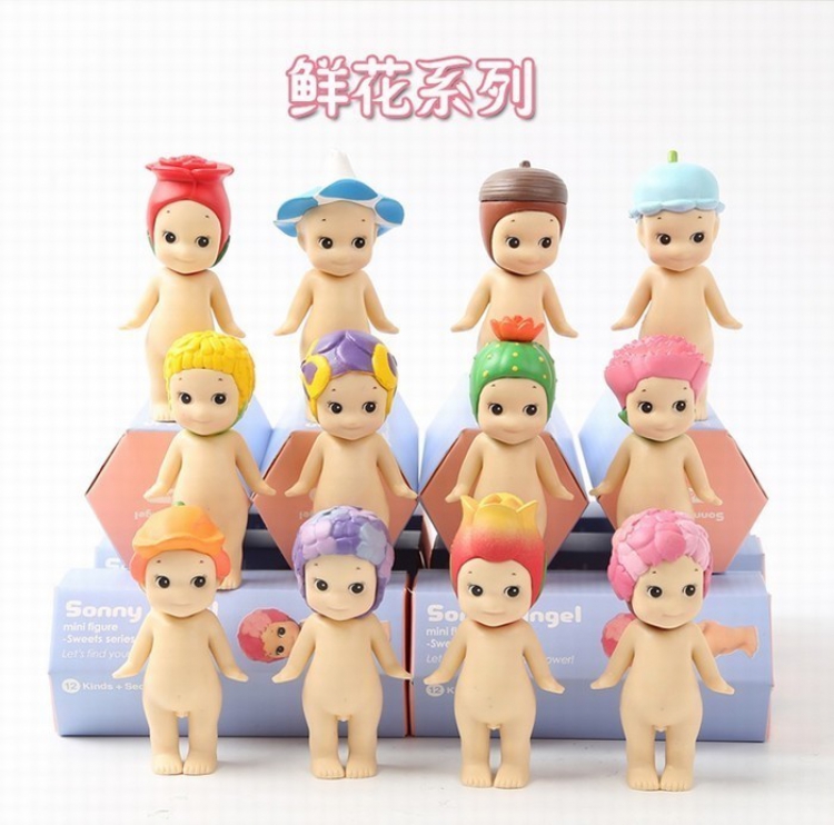 Sonny Angel BB doll Flowers series a set of 12 models Blind box independent packaging Figure Decoration 7-9CM