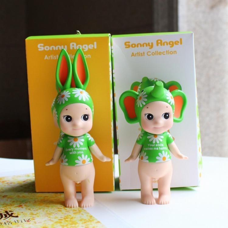 Sonny Angel BB doll Green Zou Ju series a set of 2 models Blind box independent packaging Figure Decoration 7-9CM
