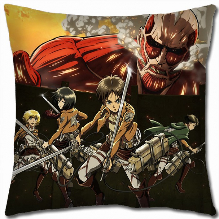 Shingeki no Kyojin Double-sided full color Pillow Cushion 45X45CM J12-100 NO FILLING