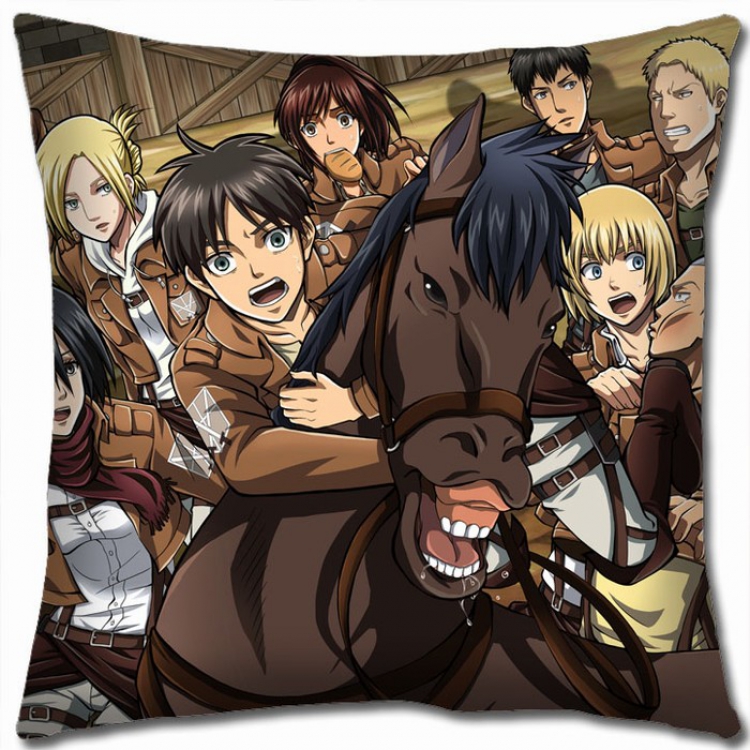 Shingeki no Kyojin Double-sided full color Pillow Cushion 45X45CM J12-121 NO FILLING