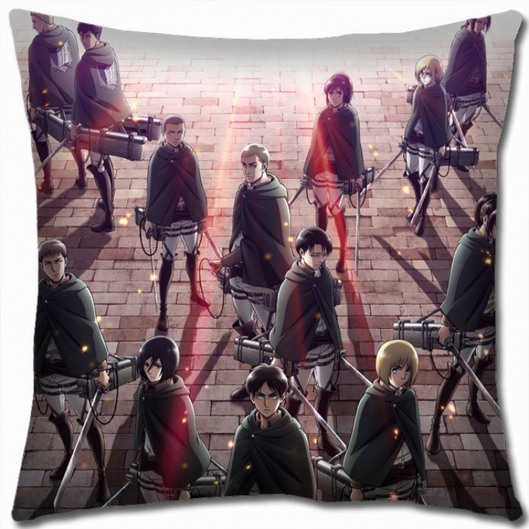 Shingeki no Kyojin Double-sided full color Pillow Cushion 45X45CM J12-22 NO FILLING