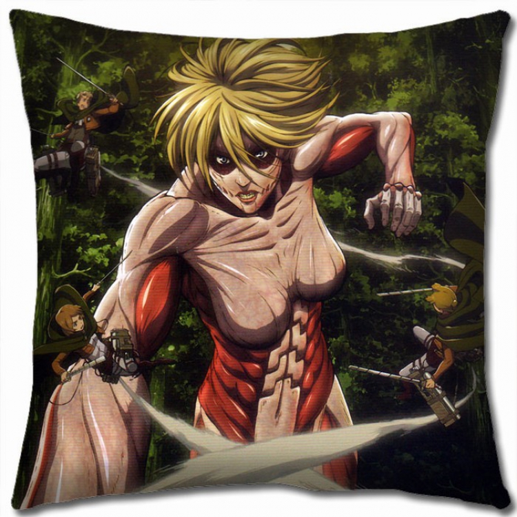 Shingeki no Kyojin Double-sided full color Pillow Cushion 45X45CM J12-58 NO FILLING