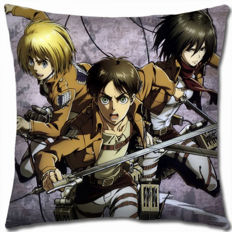 Shingeki no Kyojin Double-sided full color Pillow Cushion 45X45CM J12-62 NO FILLING