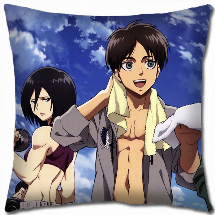 Shingeki no Kyojin Double-sided full color Pillow Cushion 45X45CM J12-71 NO FILLING