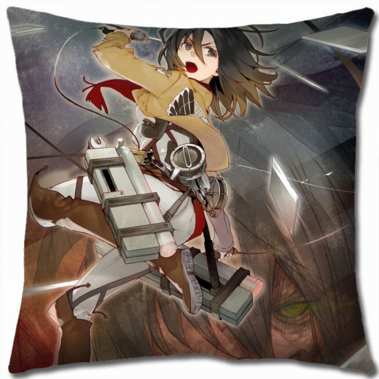 Shingeki no Kyojin Double-sided full color Pillow Cushion 45X45CM J12-70 NO FILLING