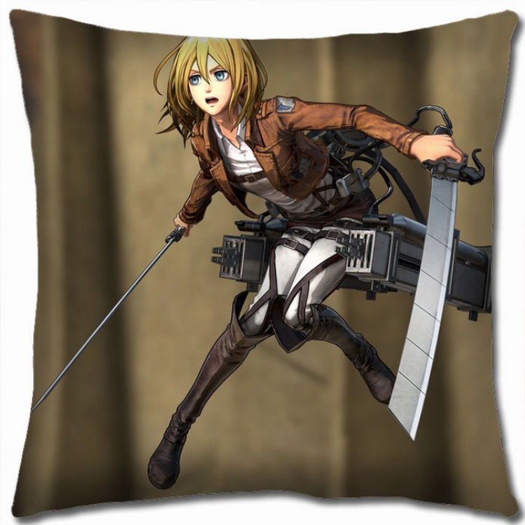 Shingeki no Kyojin Double-sided full color Pillow Cushion 45X45CM J12-90 NO FILLING