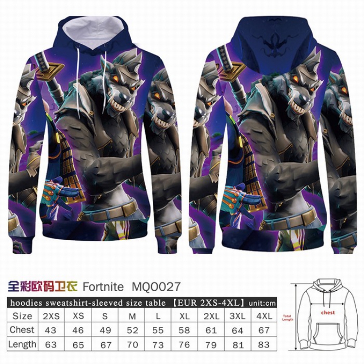 Fortnite Full Color Patch pocket Sweatshirt Hoodie EUR SIZE 9 sizes from XXS to XXXXL MQO27