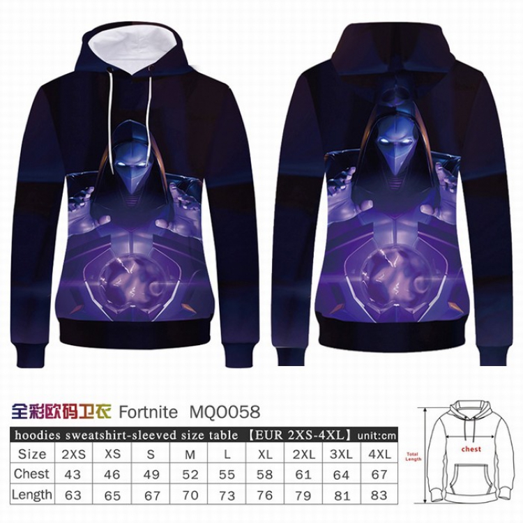Fortnite Full Color Patch pocket Sweatshirt Hoodie EUR SIZE 9 sizes from XXS to XXXXL MQO58
