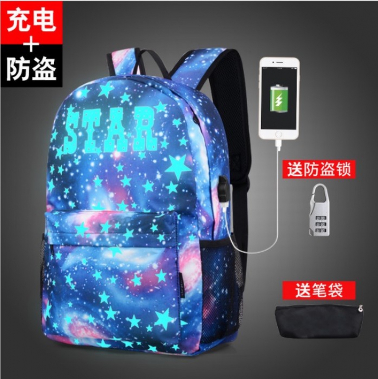 STAR USB Pencil case Anti-theft lock Oxford cloth backpack price for 3 pcs