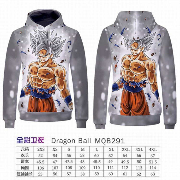 DRAGON BALL Full Color Long sleeve Patch pocket Sweatshirt Hoodie 9 sizes from XXS to XXXXL MQB291