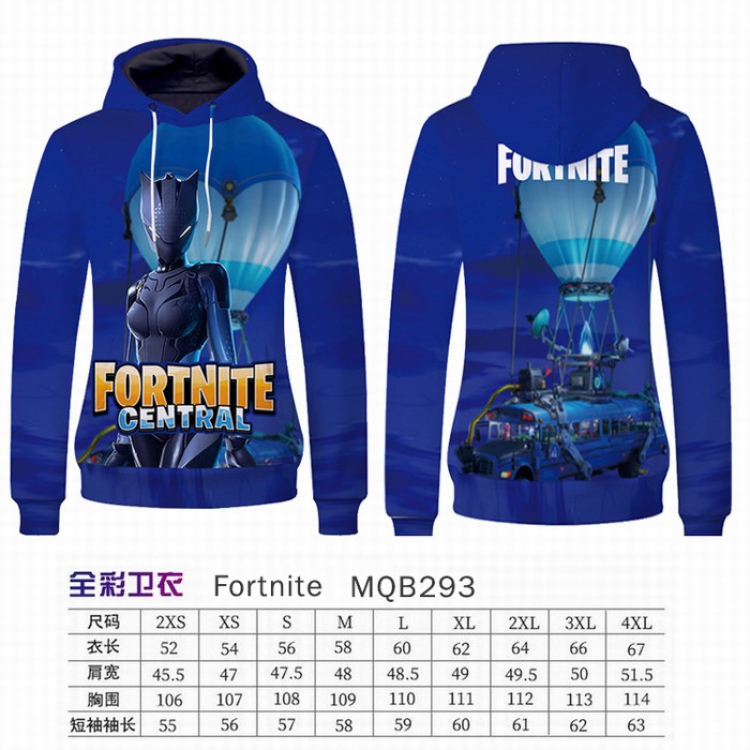 Fortnite Full Color Long sleeve Patch pocket Sweatshirt Hoodie 9 sizes from XXS to XXXXL MQB293