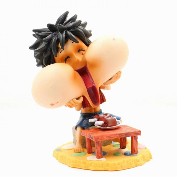 One Piece Happy eating meat Luffy Boxed Figure Decoration 12CM