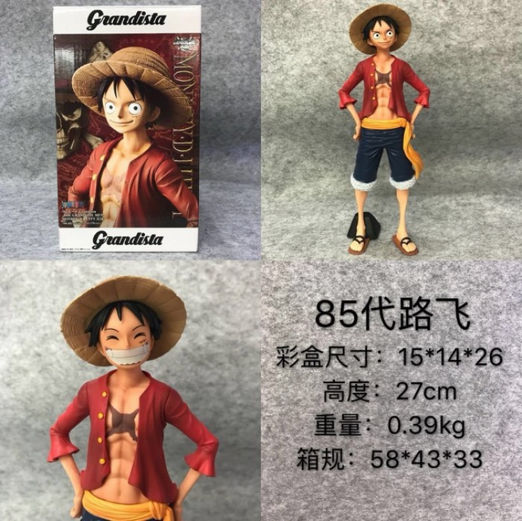 One Piece 85 Monkey D Luffy Change face Boxed Figure Decoration 27CM