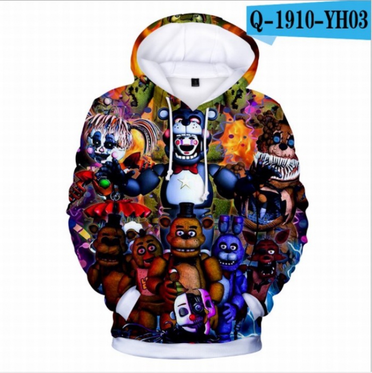 Five Nights at Freddys Long sleeve Sweatshirt Hoodie 9 sizes from XXS to XXXXL price for 2 pcs Style A