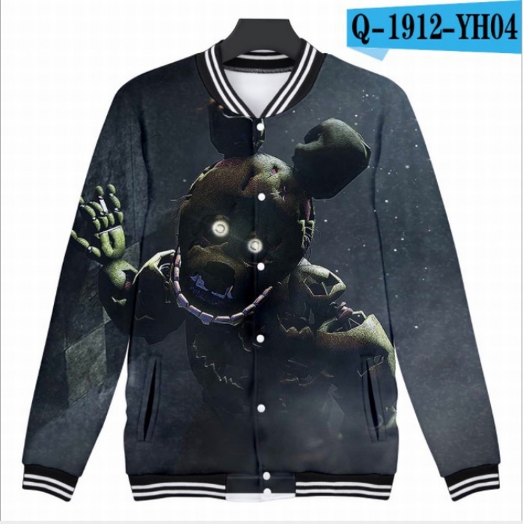 Five Nights at Freddys 3D Long sleeve Coat Sweatshirt Hoodie 9 sizes from XXS to XXXXL price for 2 pcs Style C