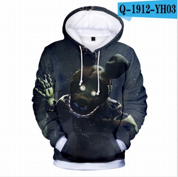 Five Nights at Freddys Long sleeve Sweatshirt Hoodie 9 sizes from XXS to XXXXL price for 2 pcs Style C
