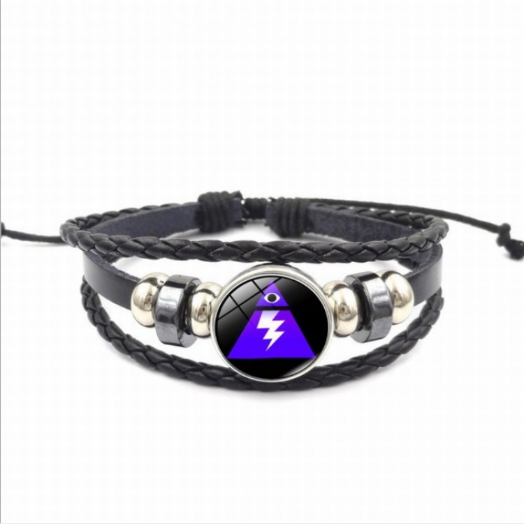 Fortnite XSWX0382-5 Multilayer woven leather bracelet price for 5 pcs 26CM 15G