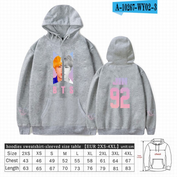 BTS Long sleeve Sweatshirt Hoodie 9 sizes from XXS to XXXXL price for 2 pcs preorder 3 days Style 40