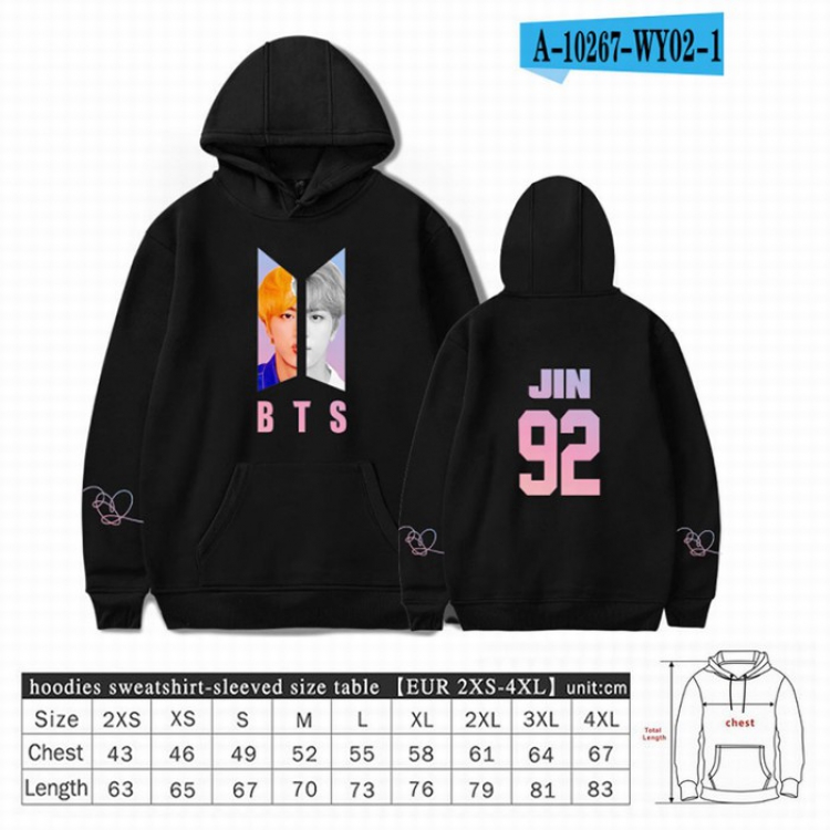 BTS Long sleeve Sweatshirt Hoodie 9 sizes from XXS to XXXXL price for 2 pcs preorder 3 days Style 35