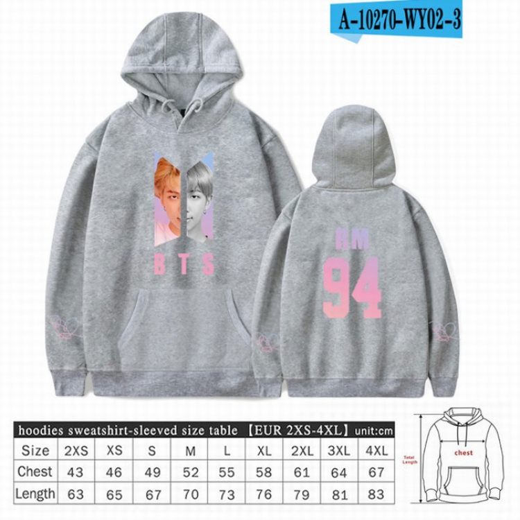 BTS Long sleeve Sweatshirt Hoodie 9 sizes from XXS to XXXXL price for 2 pcs preorder 3 days Style 22