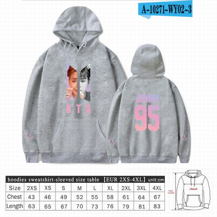 BTS Long sleeve Sweatshirt Hoodie 9 sizes from XXS to XXXXL price for 2 pcs preorder 3 days Style 16