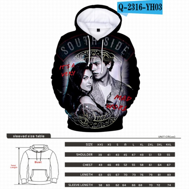 Riverdale Long sleeve Sweatshirt Hoodie 9 sizes from XXS to XXXXL price for 2 pcs preorder 3 days Style 11